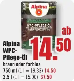 B1 Discount Baumarkt Alpina WPC Pflege-Öl Angebot