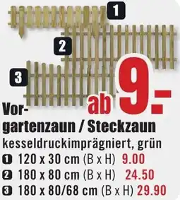 B1 Discount Baumarkt Vorgartenzaun/Steckzaun Angebot