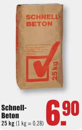 B1 Discount Baumarkt Schnell Beton Angebot