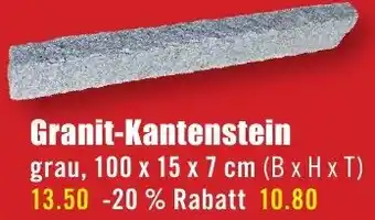 B1 Discount Baumarkt Granit-Kantenstein Angebot