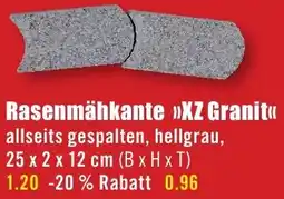 B1 Discount Baumarkt Rasenmähkante XZ Granit Angebot