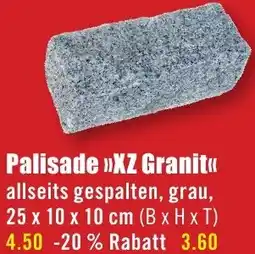 B1 Discount Baumarkt Palisade XZ Granit Angebot