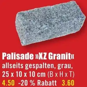 B1 Discount Baumarkt Palisade XZ Granit Angebot