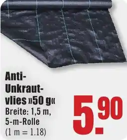 B1 Discount Baumarkt Anti-Unkrautvlies 50 g Angebot