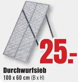 B1 Discount Baumarkt Durchwurfsieb Angebot