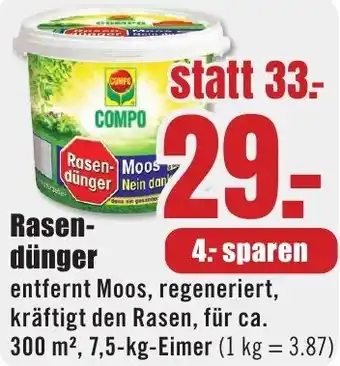 B1 Discount Baumarkt COMPO Rasendünger Angebot