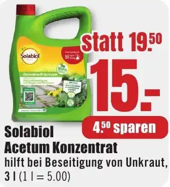 B1 Discount Baumarkt Solabiol Acetum Konzentrat Angebot