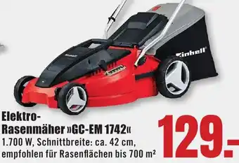 B1 Discount Baumarkt Einhell Elektro Rasenmäher GC-EM 1742 Angebot