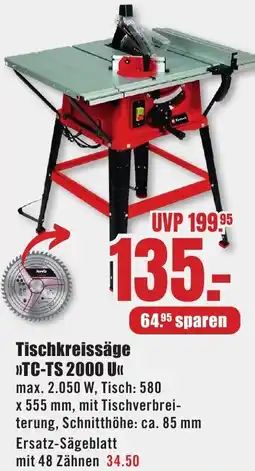 B1 Discount Baumarkt Einhell Tischkreissäge TC-TS 2000 U Angebot