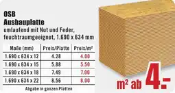 B1 Discount Baumarkt OSB Ausbauplatte Angebot