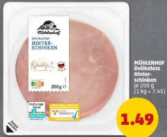 PENNY MÜHLENHOF Delikatess Hinterschinken Angebot