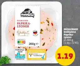 PENNY MÜHLENHOF Delikatess Paprika Lyoner Angebot