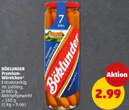 PENNY BÖKLUNDER Premium Würstchen Angebot