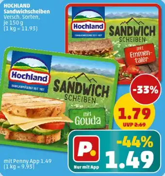 PENNY HOCHLAND Sandwichscheiben Angebot