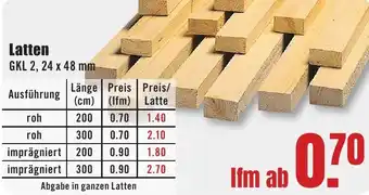 B1 Discount Baumarkt Latten Angebot