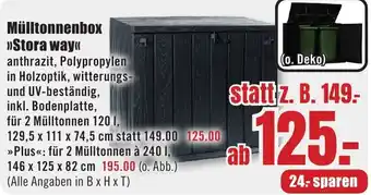 B1 Discount Baumarkt Mülltonnenbox Stora way Angebot