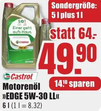 B1 Discount Baumarkt Castrol Motorenöl EDGE 5W-30 LL Angebot