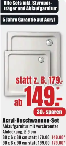 B1 Discount Baumarkt Acryl-Duschwannen-Set Angebot