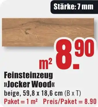 B1 Discount Baumarkt Feinsteinzeug Jocker Wood Angebot