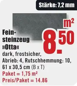 B1 Discount Baumarkt Feinsteinzeug Otta Angebot