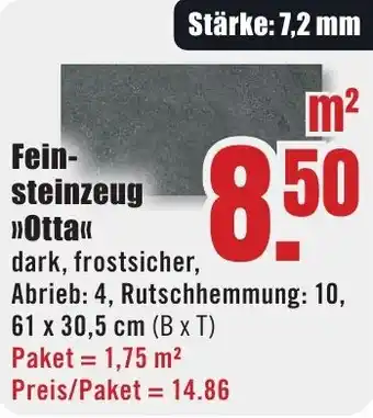 B1 Discount Baumarkt Feinsteinzeug Otta Angebot