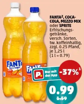 PENNY FANTA, COCA- COLA, MEZZO MIX oder SPRITE Angebot