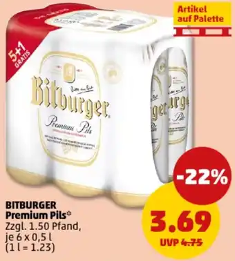 PENNY BITBURGER Premium Pils Angebot