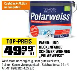 OBI Polarweiss Wand- und deckenfarbe schöner wohnen ,,polarweiss" Angebot