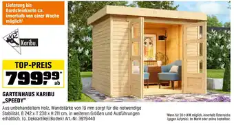 OBI Gartenhaus karibu ,,speedy" Angebot