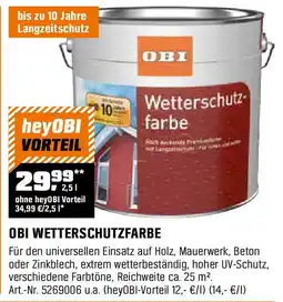 OBI OBI Wetterschutz- farbe Angebot