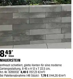 OBI Mauerstein Angebot