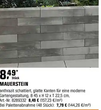 OBI Mauerstein Angebot