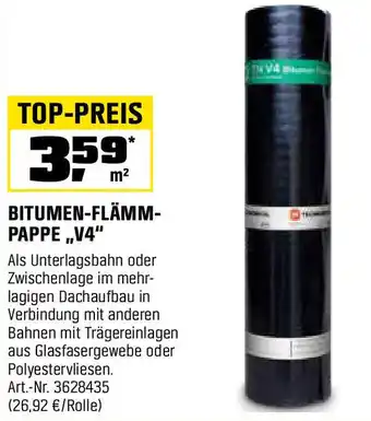 OBI Bitumen-flämm- PAPPE,,V4" Angebot