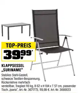 OBI Klappsessel ,,SURINAME" Angebot