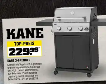 OBI KANE 3-BRENNER Gasgrill Angebot