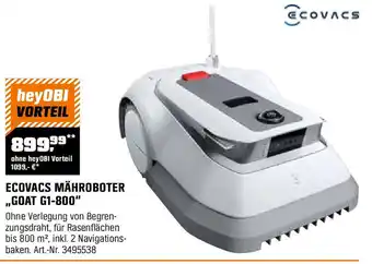 OBI ECOVACS mähroboter ,,goat g1-800" Angebot