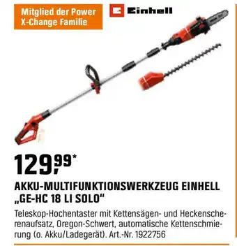 OBI Akku-multifunktionswerkzeug einhell ,,GE-HC 18 LI SOLO" Angebot