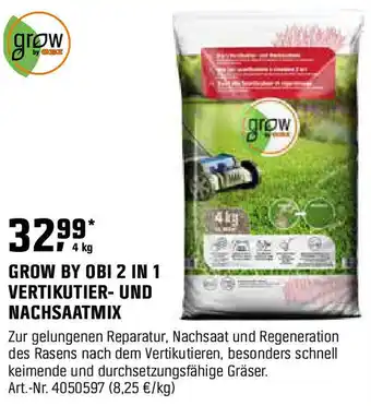 OBI Grow by obi 2 in 1 vertikutier- und nachsaatmix Angebot