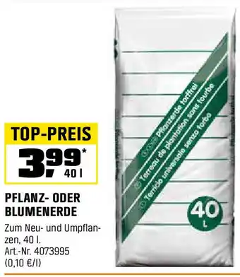 OBI Pflanz- oder blumenerde Angebot