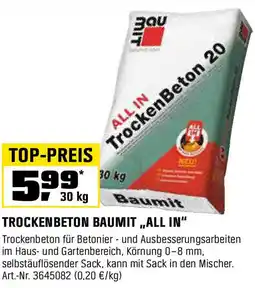 OBI Trockenbeton baumit „all in" Angebot