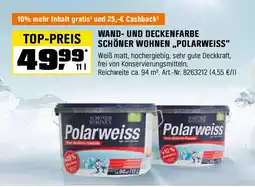 OBI Wand- und deckenfarbe schöner wohnen,,POLARWEISS" Angebot