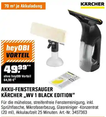 OBI Akku-fenstersauger kärcher,,wv 1 black edition" Angebot