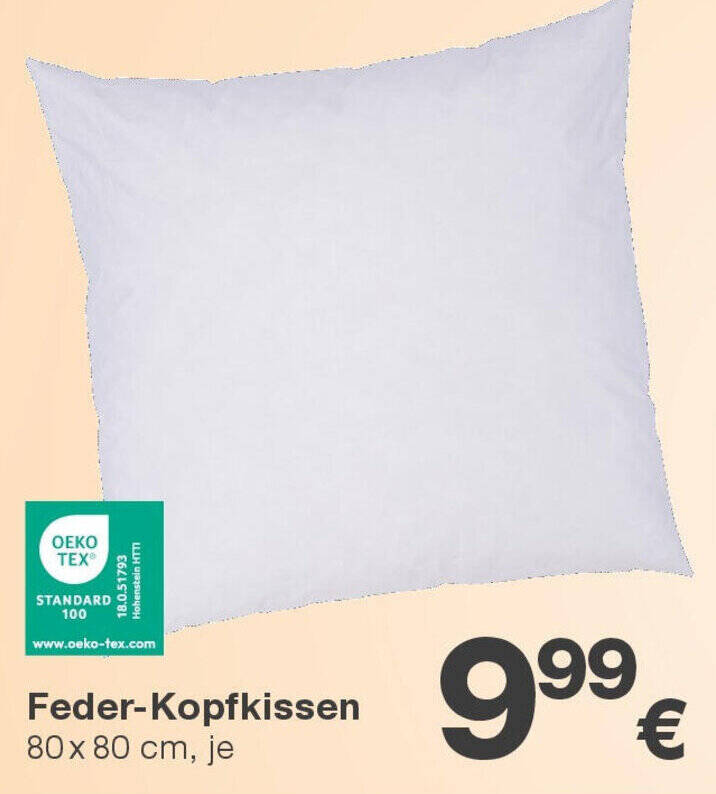 Feder-Kopfkissen Angebot bei KiK