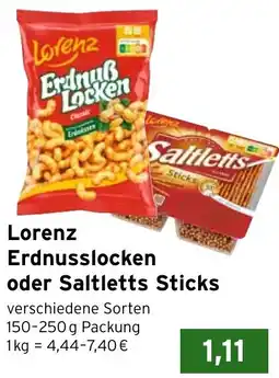 CAP Markt Lorenz Erdnusslocken oder Saltletts Sticks Angebot