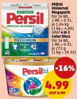 PENNY PERSIL Universal Megaperls oder 4 in 1 Color Discs Angebot