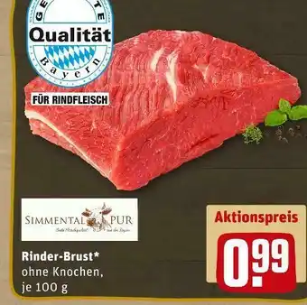 REWE Simmental pur rinder-brust Angebot