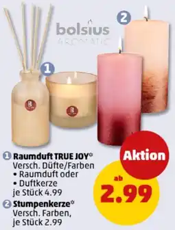 PENNY Bolsius Raumduft TRUE JOY oder Stumpenkerze Angebot