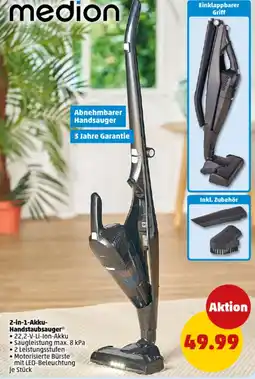 PENNY Medion 2-in-1-Akku Handstaubsauger Angebot