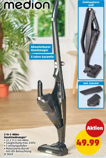 PENNY Medion 2-in-1-Akku Handstaubsauger Angebot