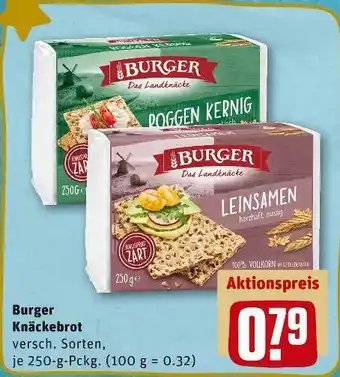 REWE Burger knäckebrot Angebot